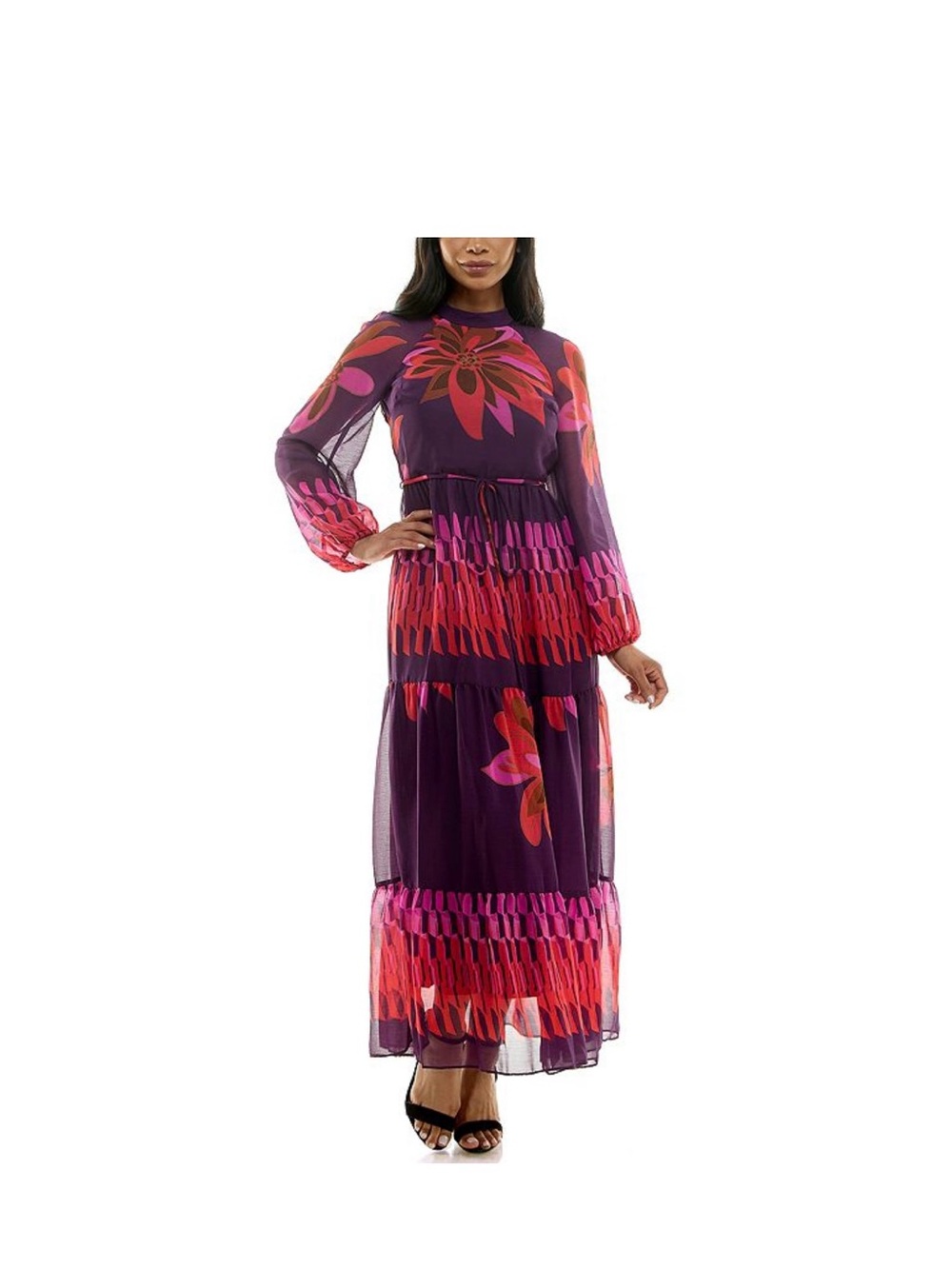 Maison Tara Women’s Floral Print Maxi Dress Size 14 NWOT